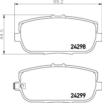 HELLA PAGID 8db355006781 -  Комплект тормозных колодок, дисковый тормоз